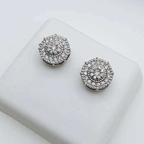 "925 Sterling Silver Plated CZ Earrings, EVBRS476 - Picture 3 of 9